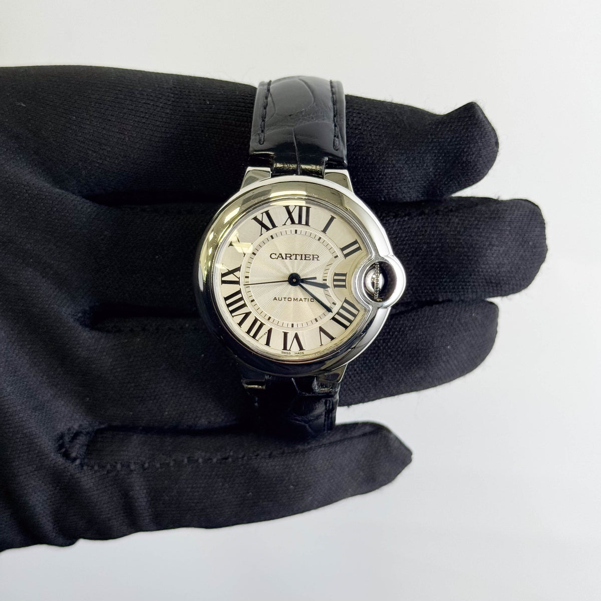 Cartier Ballon Bleu Steel 33mm Silver Dial Watch Ref# W6920085