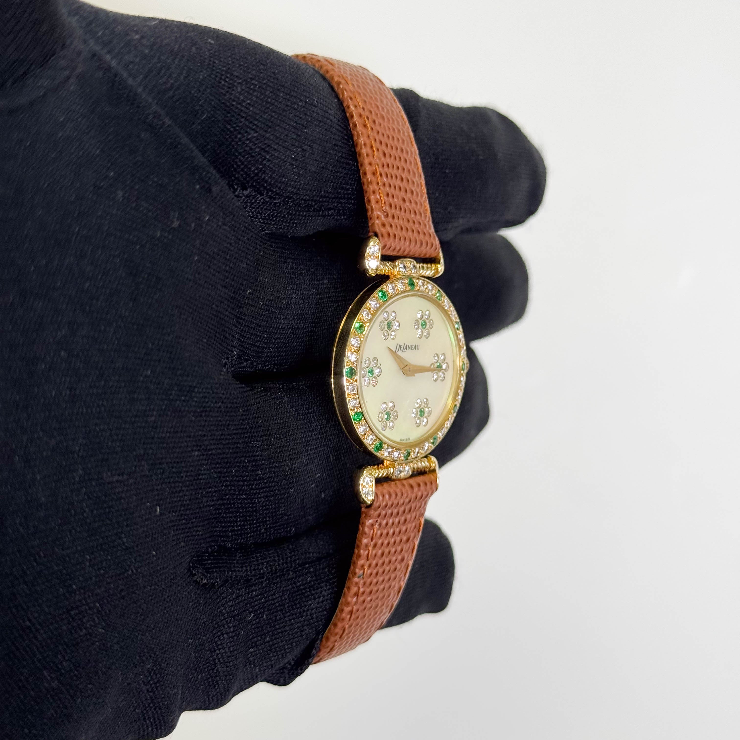 DeLaneau 24mm Mother of Pearl Dial Watch Ref# L583