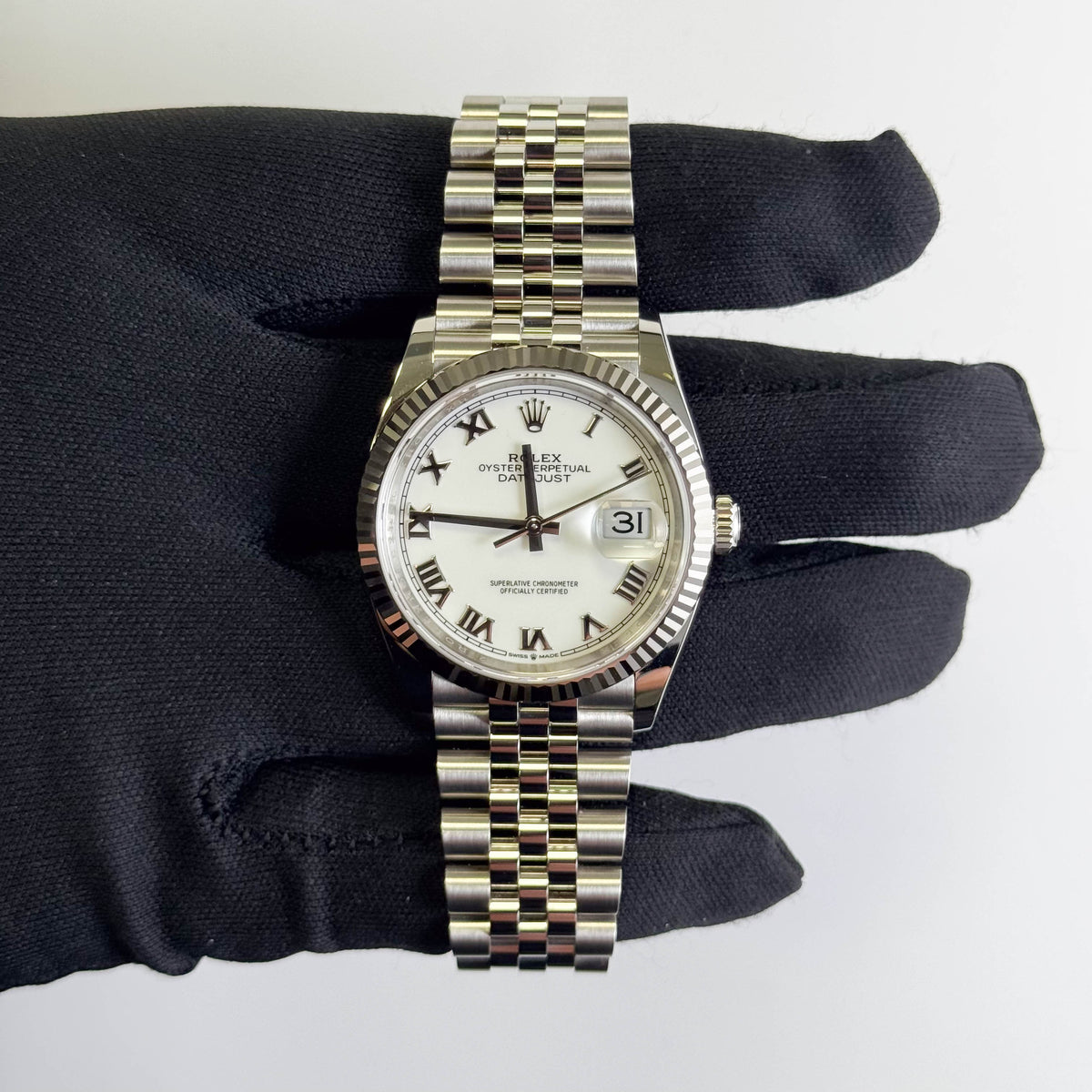 Rolex Datejust 36mm White Dial Watch Ref# 126234