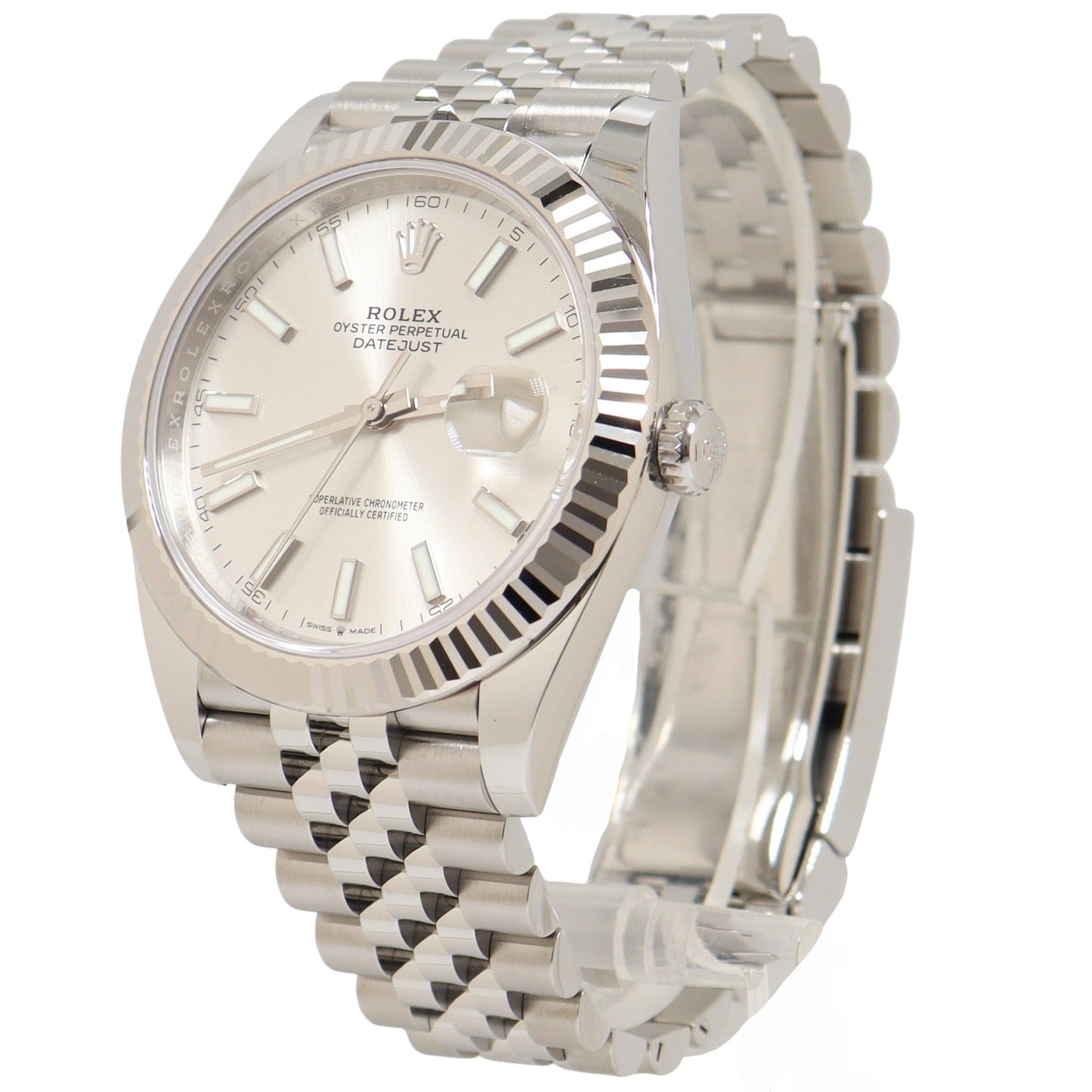 Load image into Gallery viewer, Rolex Datejust Stainless Steel 41mm Silver Stick Dial Watch Reference# 126334 - Happy Jewelers Fine Jewelry Lifetime Warranty
