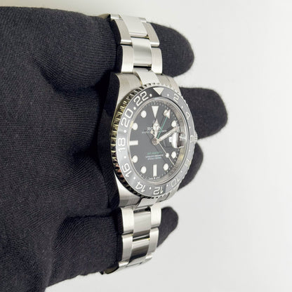 Rolex GMT-Master II 40mm Black Dial Watch Ref# 126710GRNR