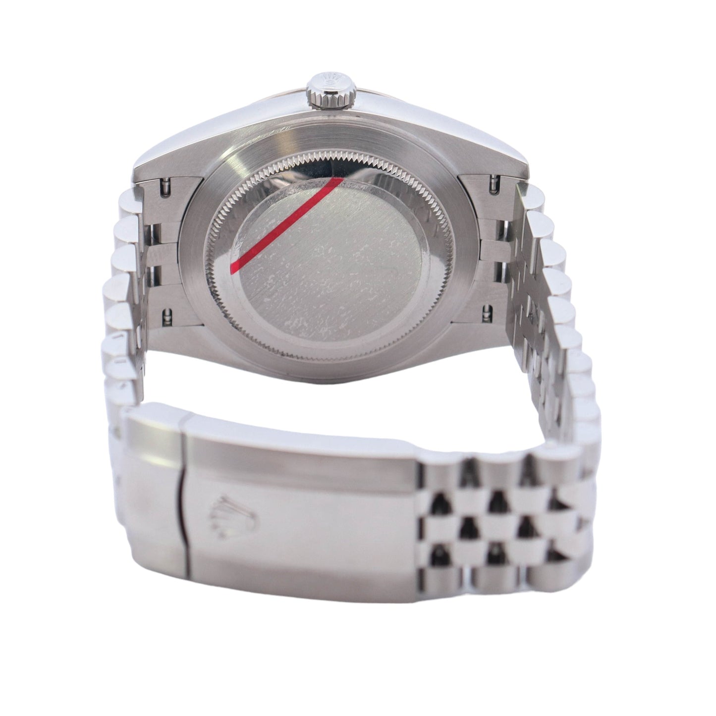 Rolex Datejust Stainless Steel 41mm Blue Motif Stick Dial Watch Reference #: 126334 - Happy Jewelers Fine Jewelry Lifetime Warranty
