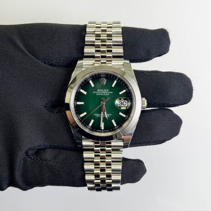 Rolex Datejust 41mm Ombre Green Dial Watch Ref# 126300