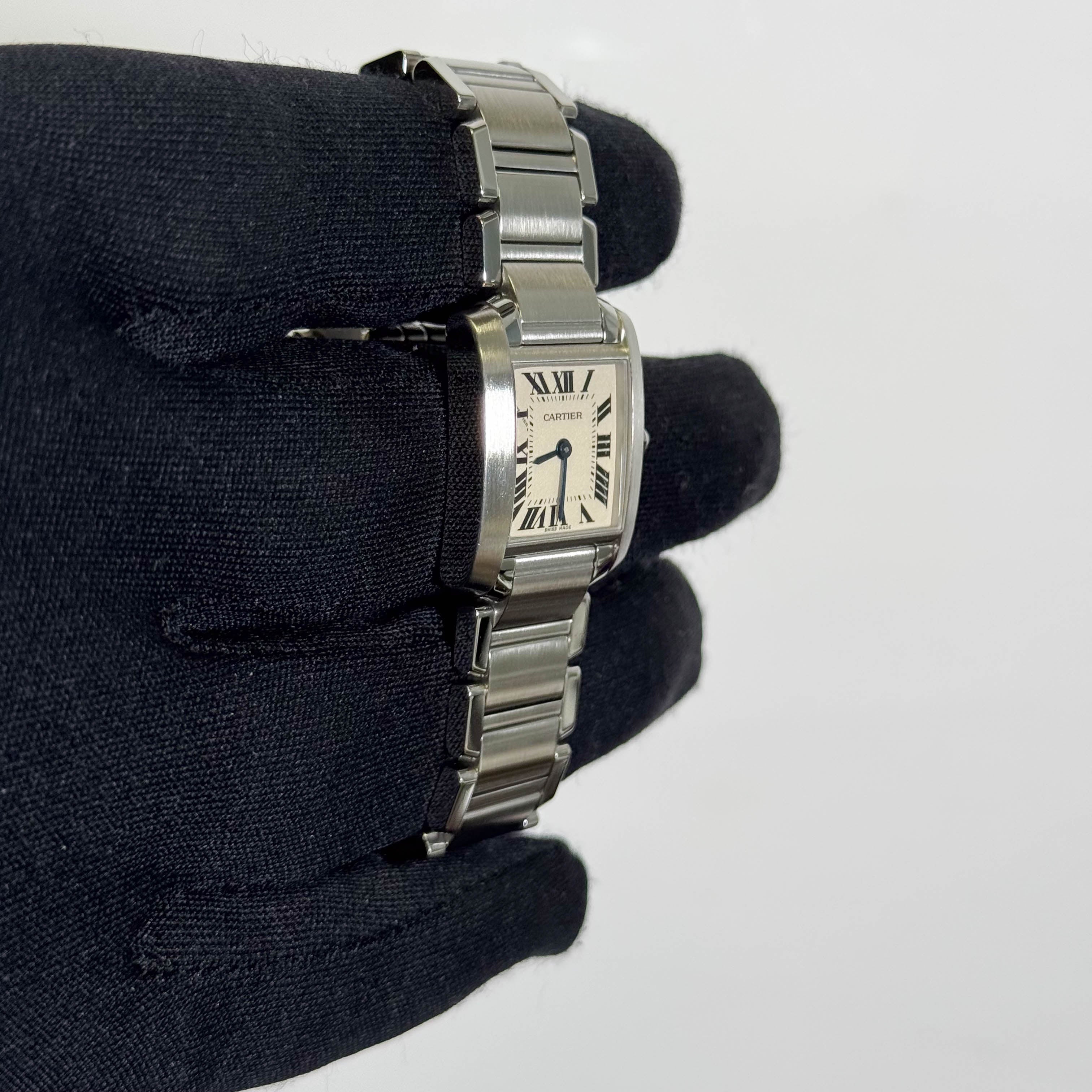 Cartier Tank Stainless Steel 20mm Ivory Dial Watch Ref# W51008Q3 - Happy Jewelers Fine Jewelry Lifetime Warranty