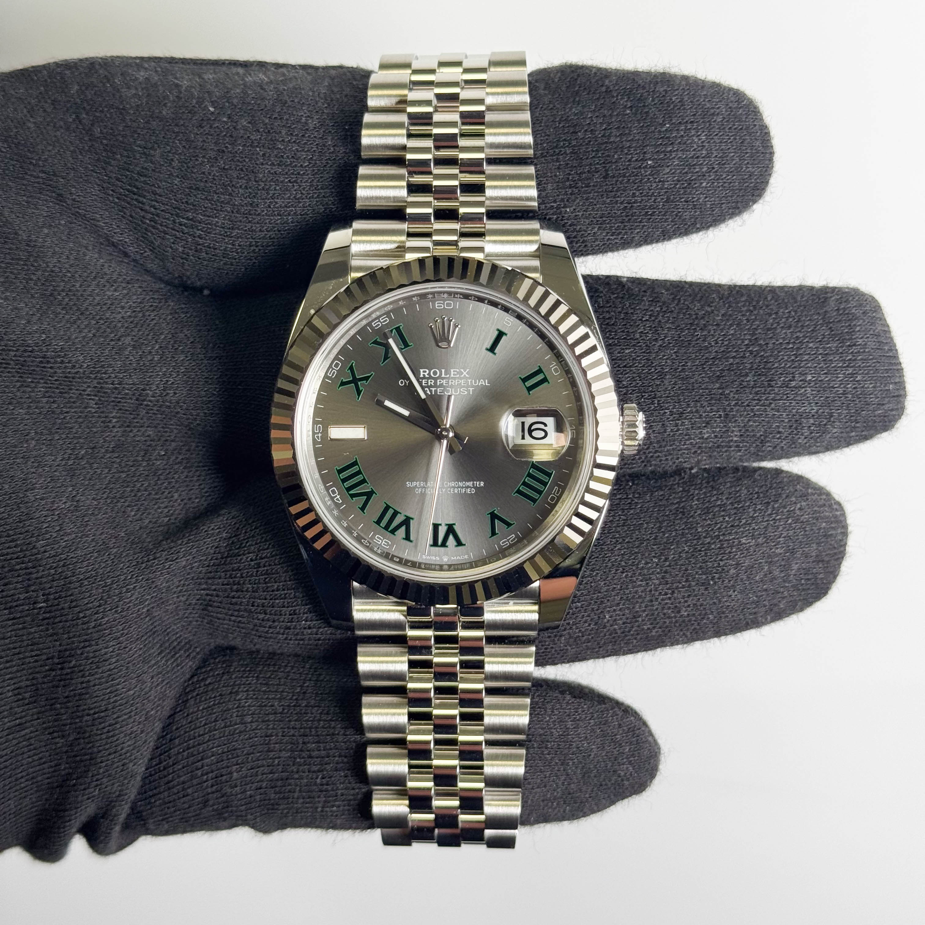 Rolex Datejust 41mm Wimbledon Dial Watch Ref# 126334