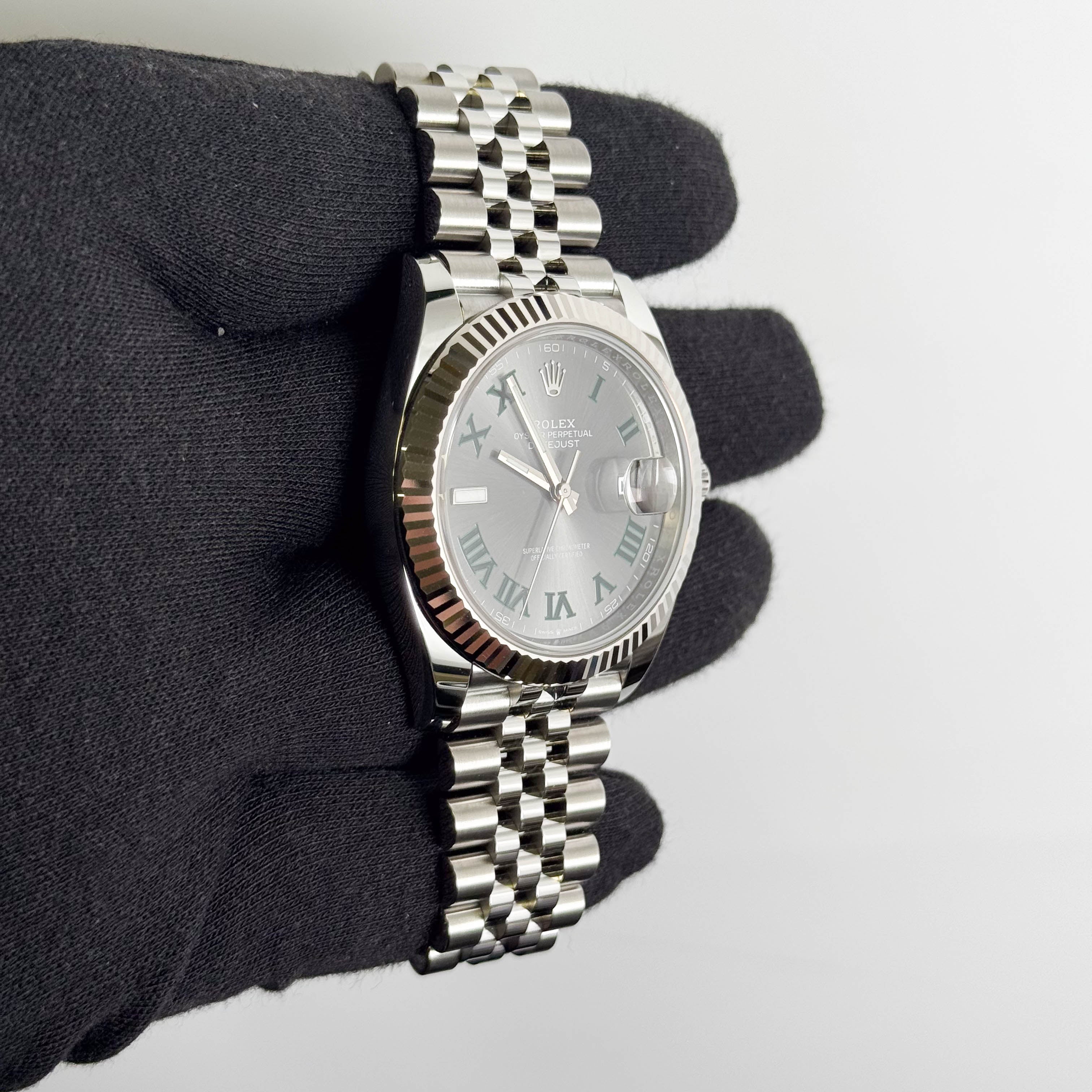 Rolex Datejust 41mm Wimbledon Dial Watch Ref# 126334