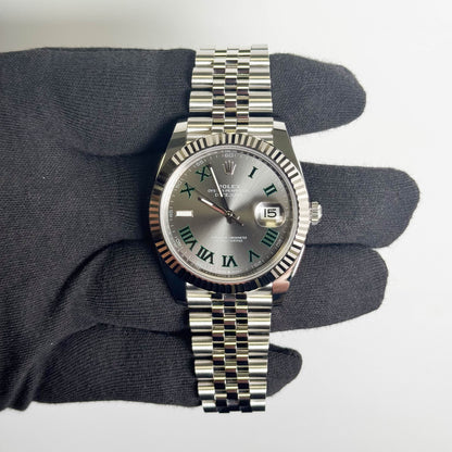 Rolex Datejust 41mm Wimbledon Dial Watch Ref# 126334