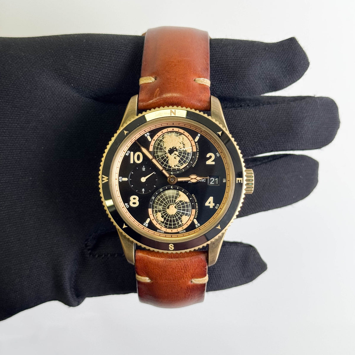 Montblanc 1858 Geosphere Limited Edition Bronze 42mm Black Dial Watch Ref# 119347