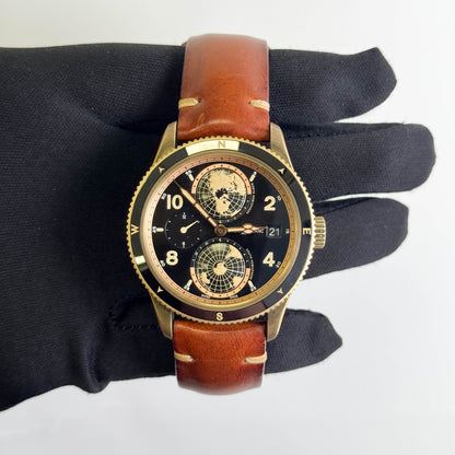 Montblanc 1858 Geosphere Limited Edition Bronze 42mm Black Dial Watch Ref# 119347