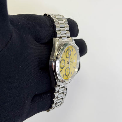 Omega Speedmaster 39mm Yellow Dial Watch Ref# 3511.12.00 - Happy Jewelers Fine Jewelry Lifetime Warranty