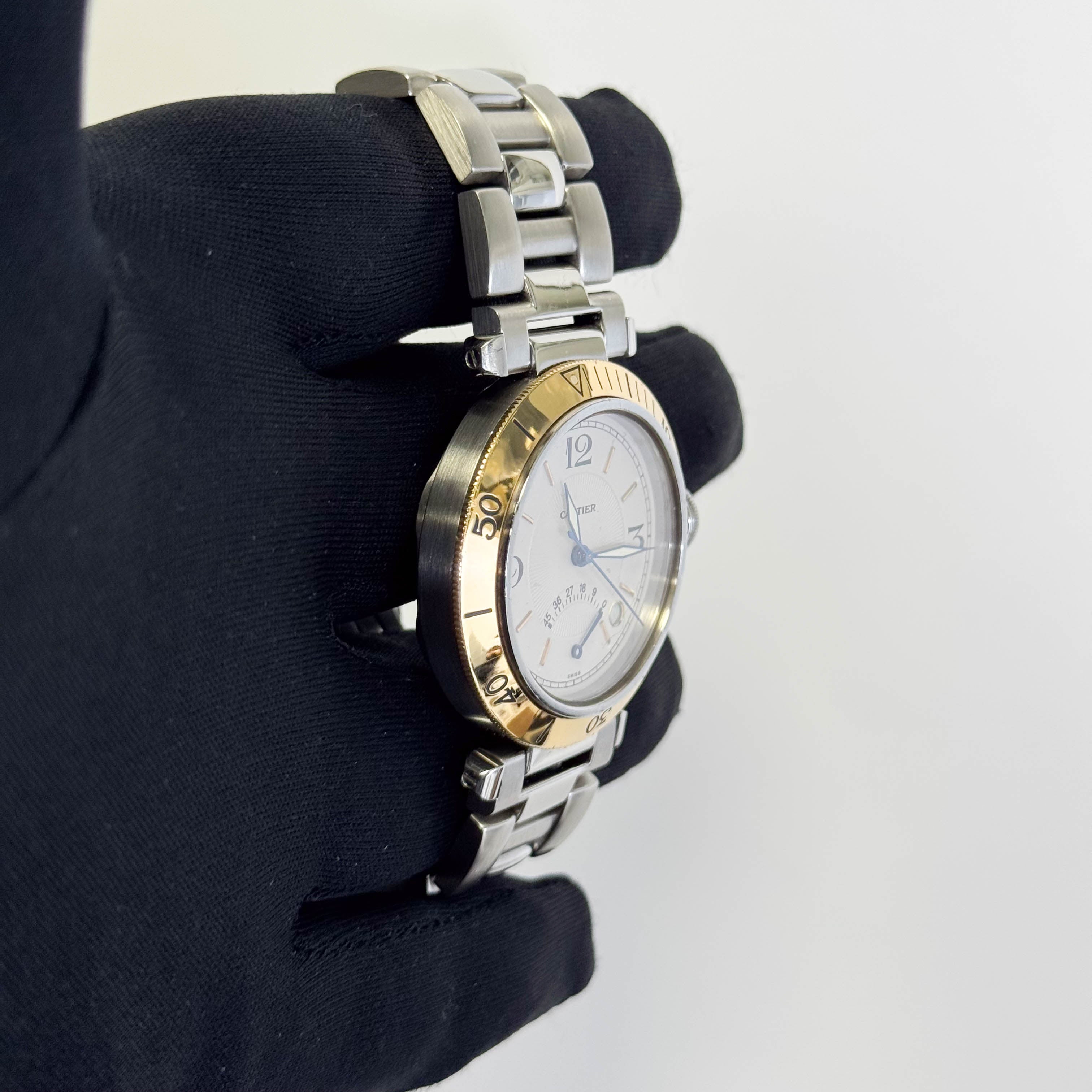 Cartier Pasha 38mm Cream Dial Watch Ref# W31012H3 - Happy Jewelers Fine Jewelry Lifetime Warranty