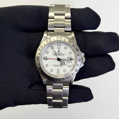 Rolex Explorer II 40mm White Dial Watch Ref# 16570 - Happy Jewelers Fine Jewelry Lifetime Warranty