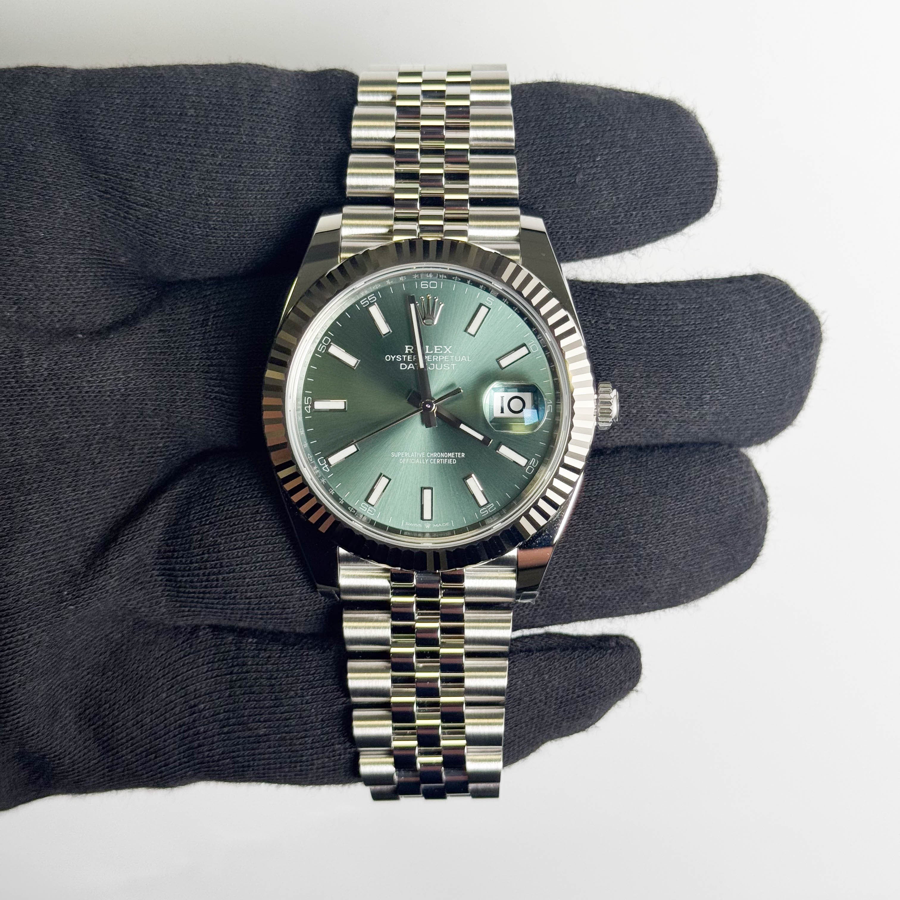 Rolex Datejust 41mm Green Dial Watch Ref# 126334