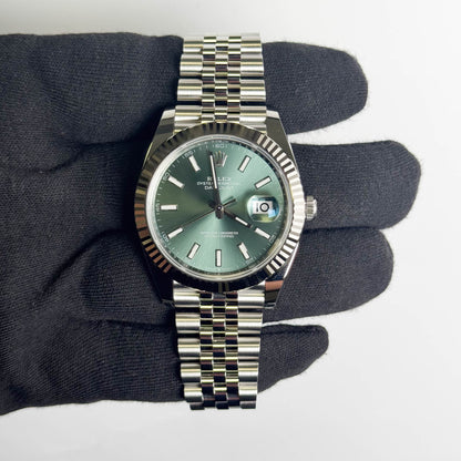 Rolex Datejust 41mm Green Dial Watch Ref# 126334