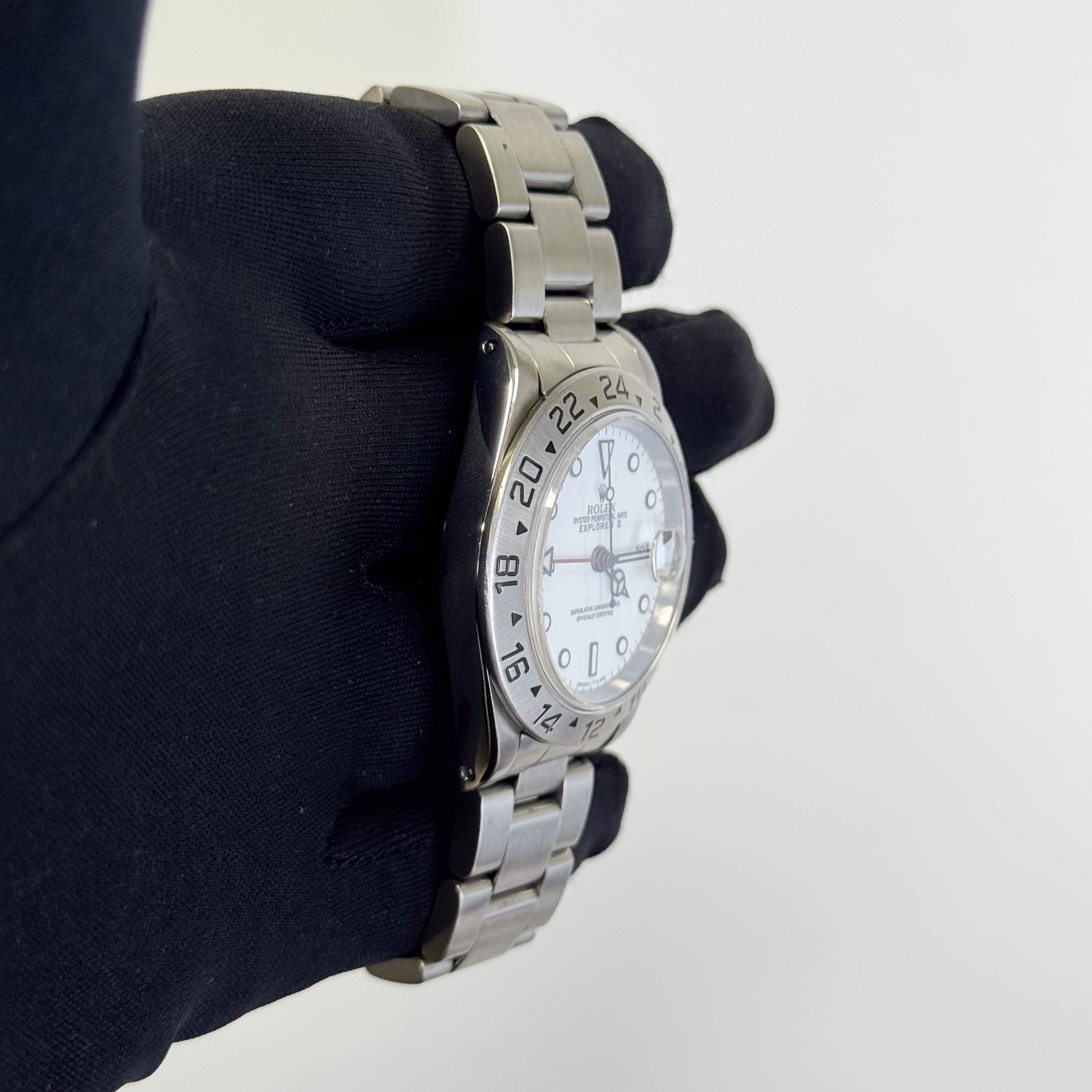Rolex Explorer II 40mm White Dial Watch Ref# 16570 - Happy Jewelers Fine Jewelry Lifetime Warranty