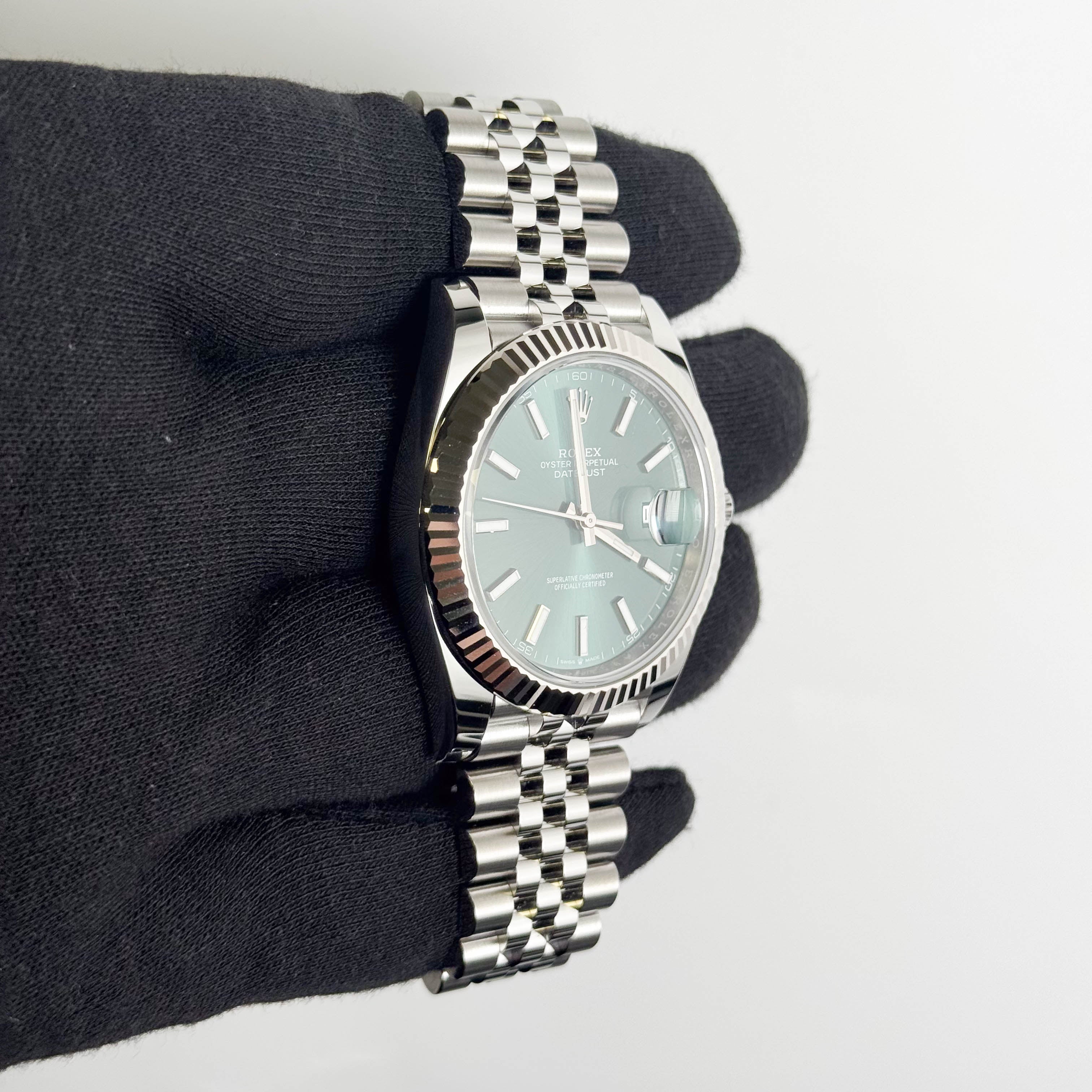 Rolex Datejust 41mm Green Dial Watch Ref# 126334