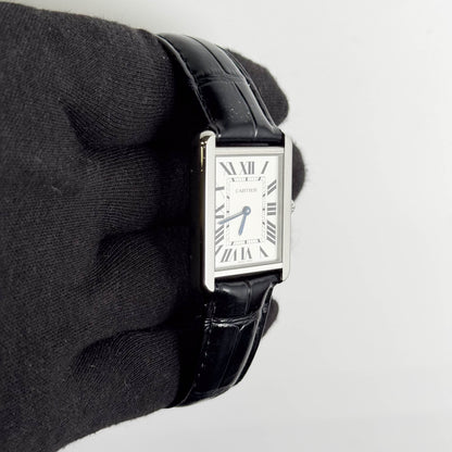 Cartier Tank 27.5mm White Dial Watch Ref# WSTA0028