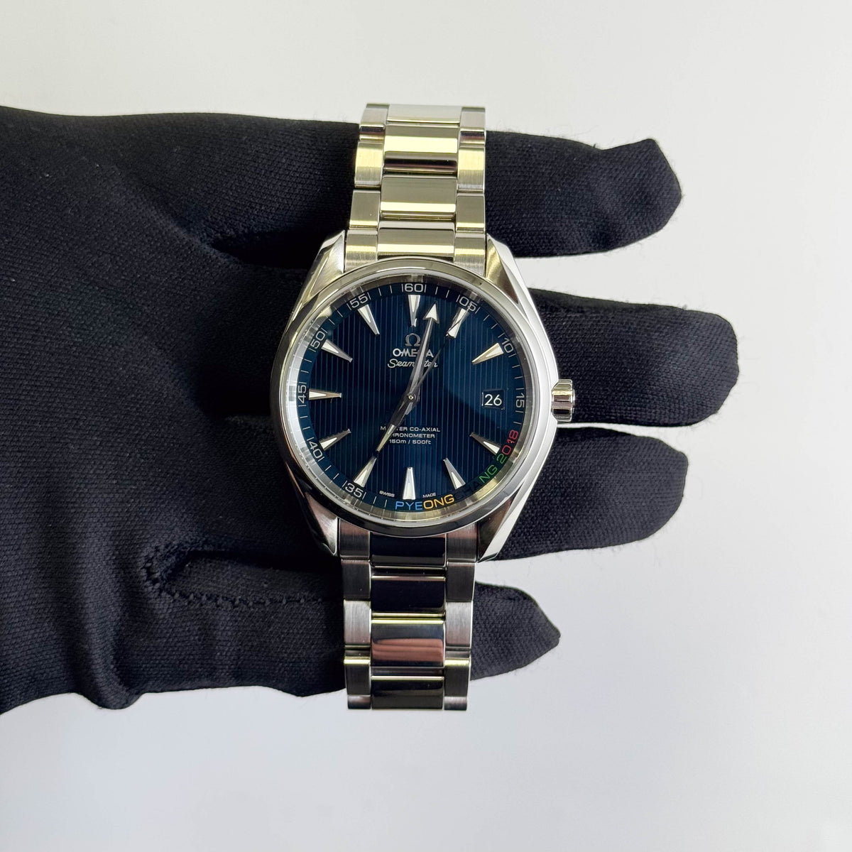 Omega Seamaster Aqua Terra 41.5mm Blue Dial Watch Ref# 522.10.42.21.03.001