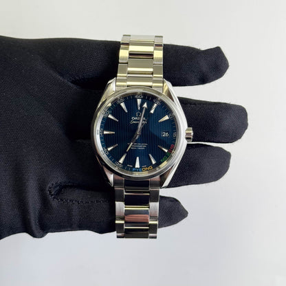 Omega Seamaster Aqua Terra 41.5mm Blue Dial Watch Ref# 522.10.42.21.03.001