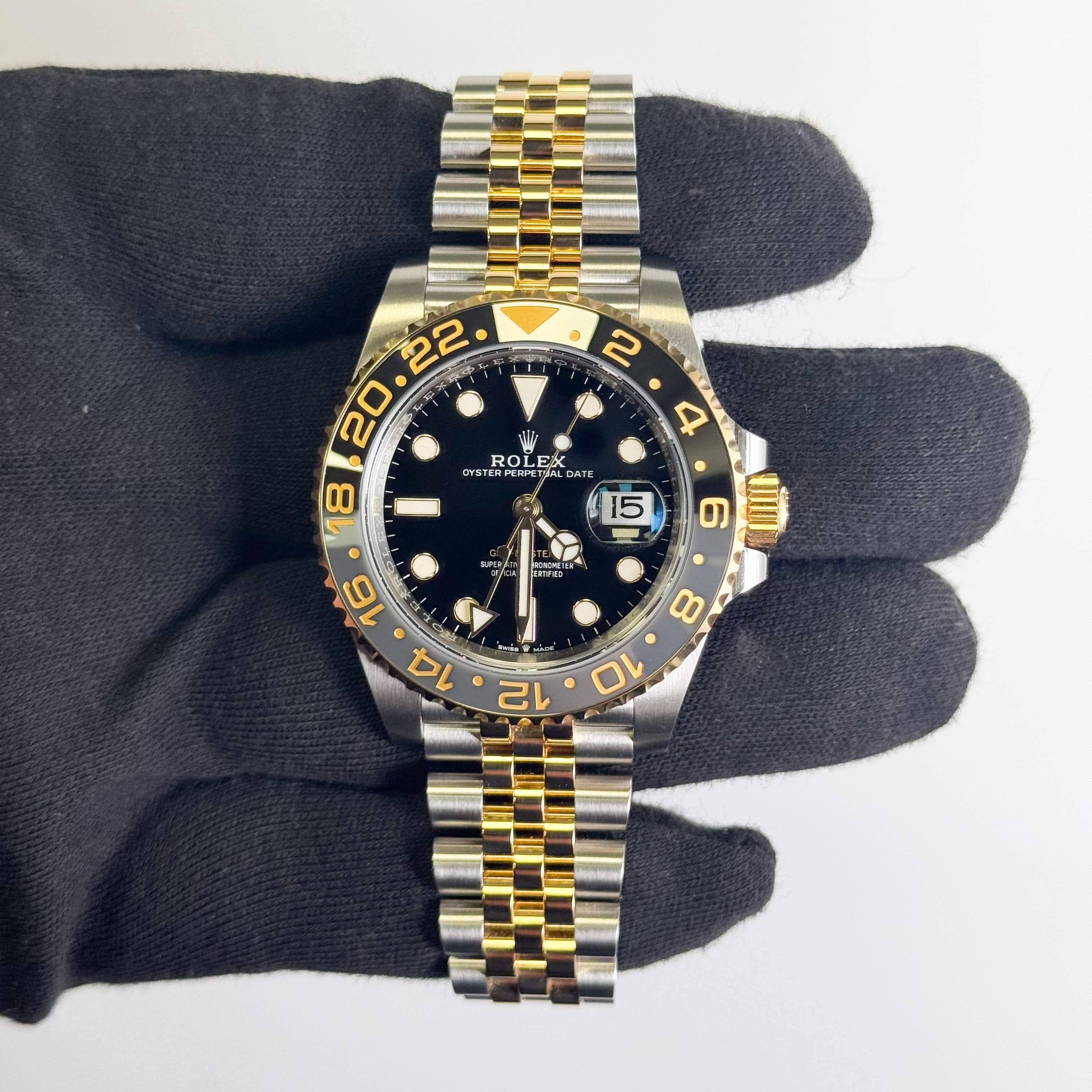 Rolex GMT-Master II 40mm Black Dial Watch Ref# 126713GRNR