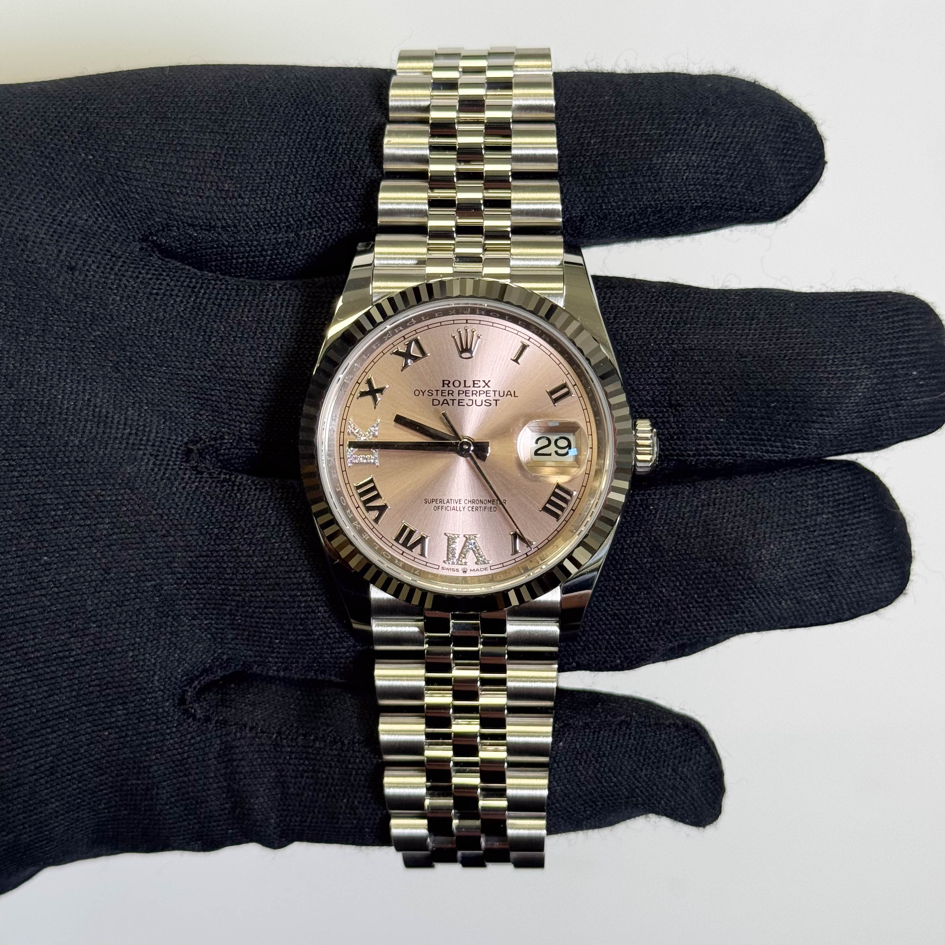 Rolex Datejust 36mm Pink Dial Watch Ref# 126234 - Happy Jewelers Fine Jewelry Lifetime Warranty