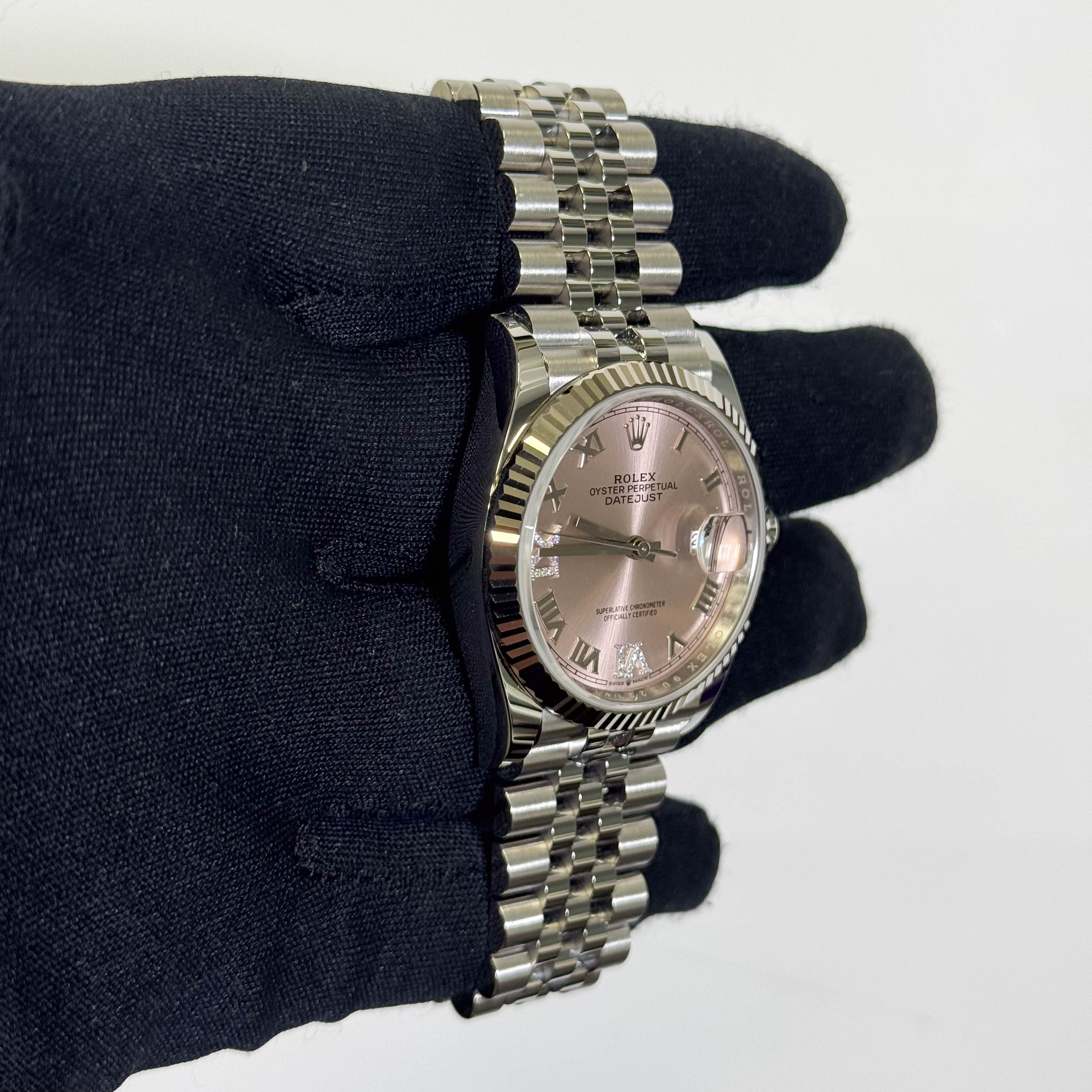 Rolex Datejust 36mm Pink Dial Watch Ref# 126234 - Happy Jewelers Fine Jewelry Lifetime Warranty