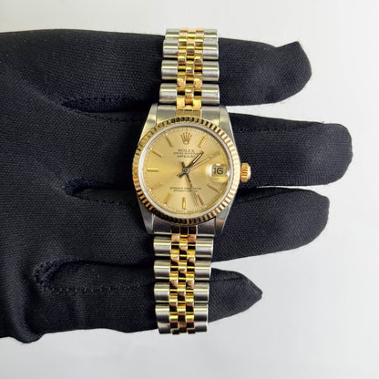 Rolex Datejust 31mm Champagne Dial Watch Ref# 68273