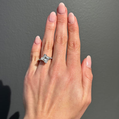 Lab Clover Diamond Ring