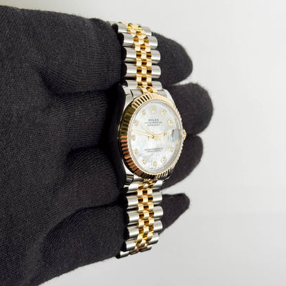 Rolex Datejust 31mm Mother Of Pearl Dial Watch Ref# 278273