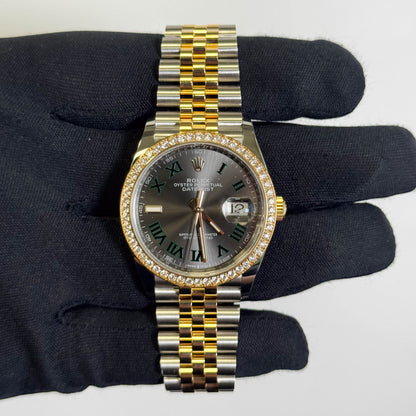 Rolex Datejust 36mm Wimbledon Dial Watch Ref# 126283RBR - Happy Jewelers Fine Jewelry Lifetime Warranty