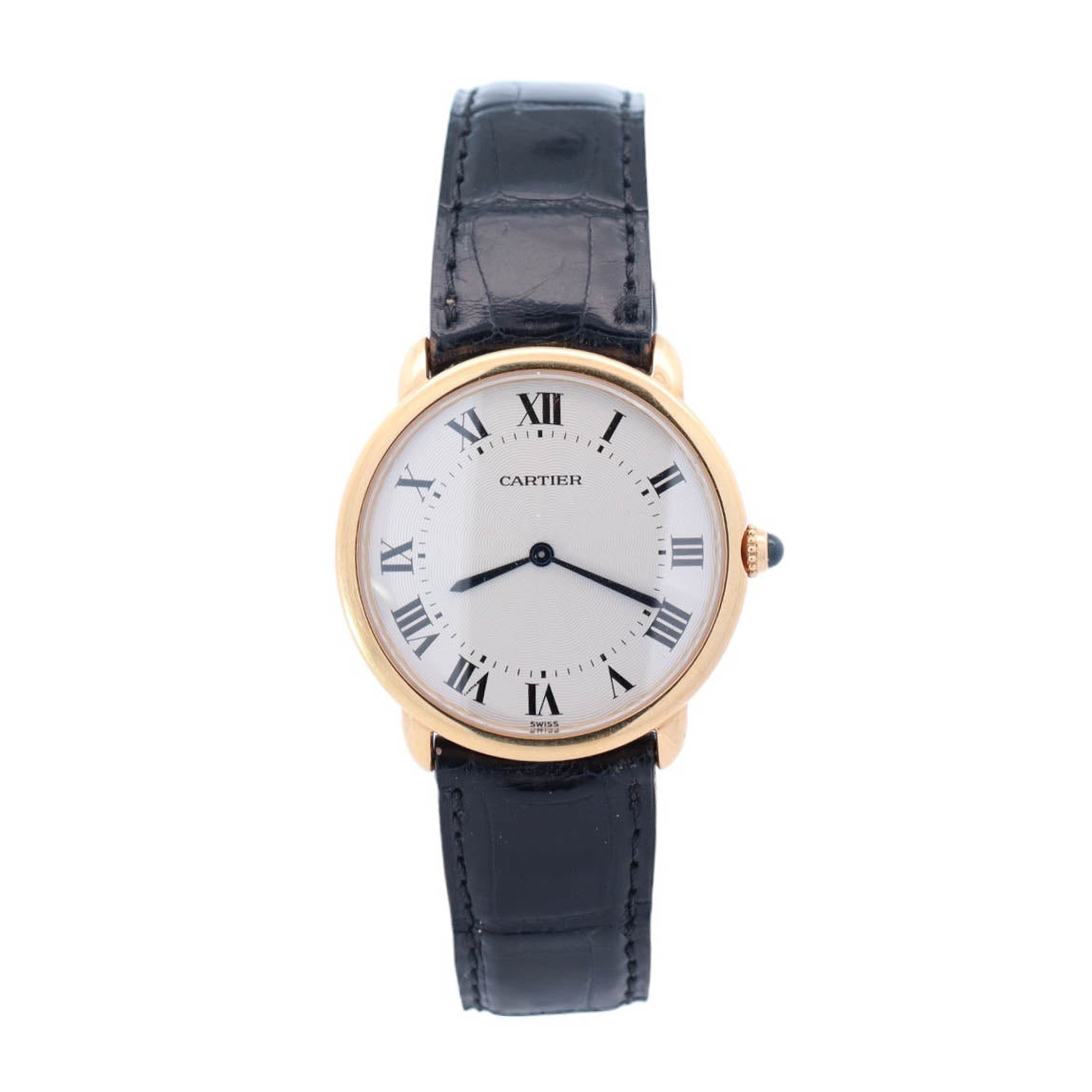 Cartier Ronde Louis Yellow Gold 33mm Ivory Roman Dial Watch Reference #: 0900/1 - Happy Jewelers Fine Jewelry Lifetime Warranty