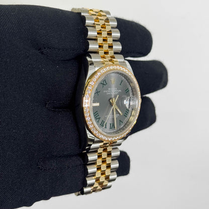 Rolex Datejust 36mm Wimbledon Dial Watch Ref# 126283RBR - Happy Jewelers Fine Jewelry Lifetime Warranty