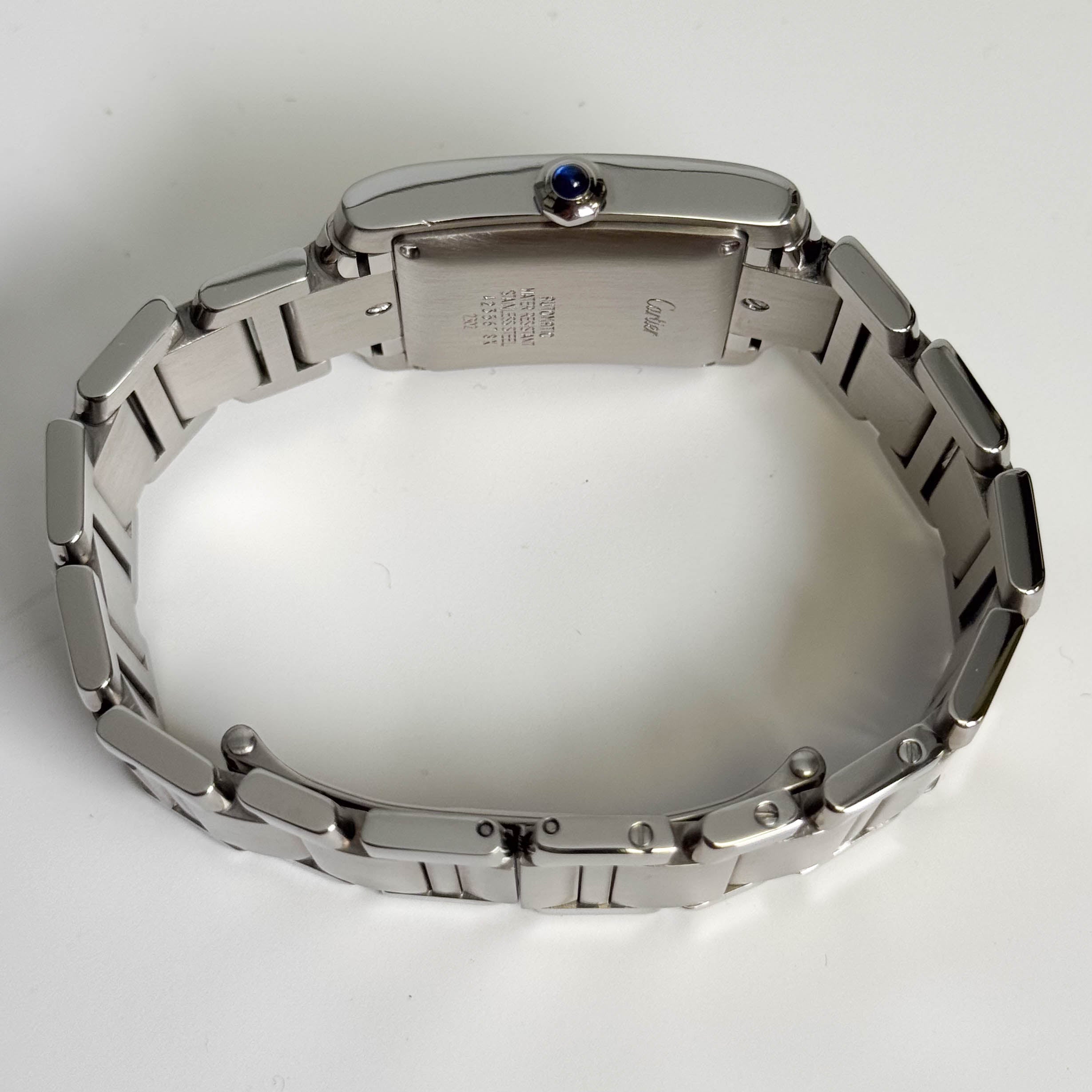 Cartier Tank Française Stainless Steel 28mm White Dial Watch Ref# W51002Q3 - Happy Jewelers Fine Jewelry Lifetime Warranty