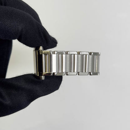 Cartier Tank Stainless Steel 25mm White/Ivory Dial Watch Ref# W51011Q3 - Happy Jewelers Fine Jewelry Lifetime Warranty