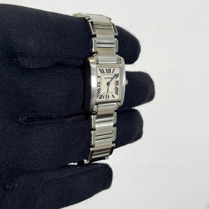 Cartier Tank Stainless Steel 20mm Ivory Dial Watch Ref# W51008Q3 - Happy Jewelers Fine Jewelry Lifetime Warranty