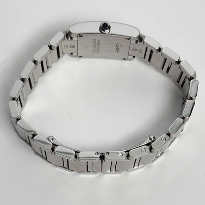 Cartier Tank Stainless Steel 20mm Ivory Dial Watch Ref# W51008Q3 - Happy Jewelers Fine Jewelry Lifetime Warranty