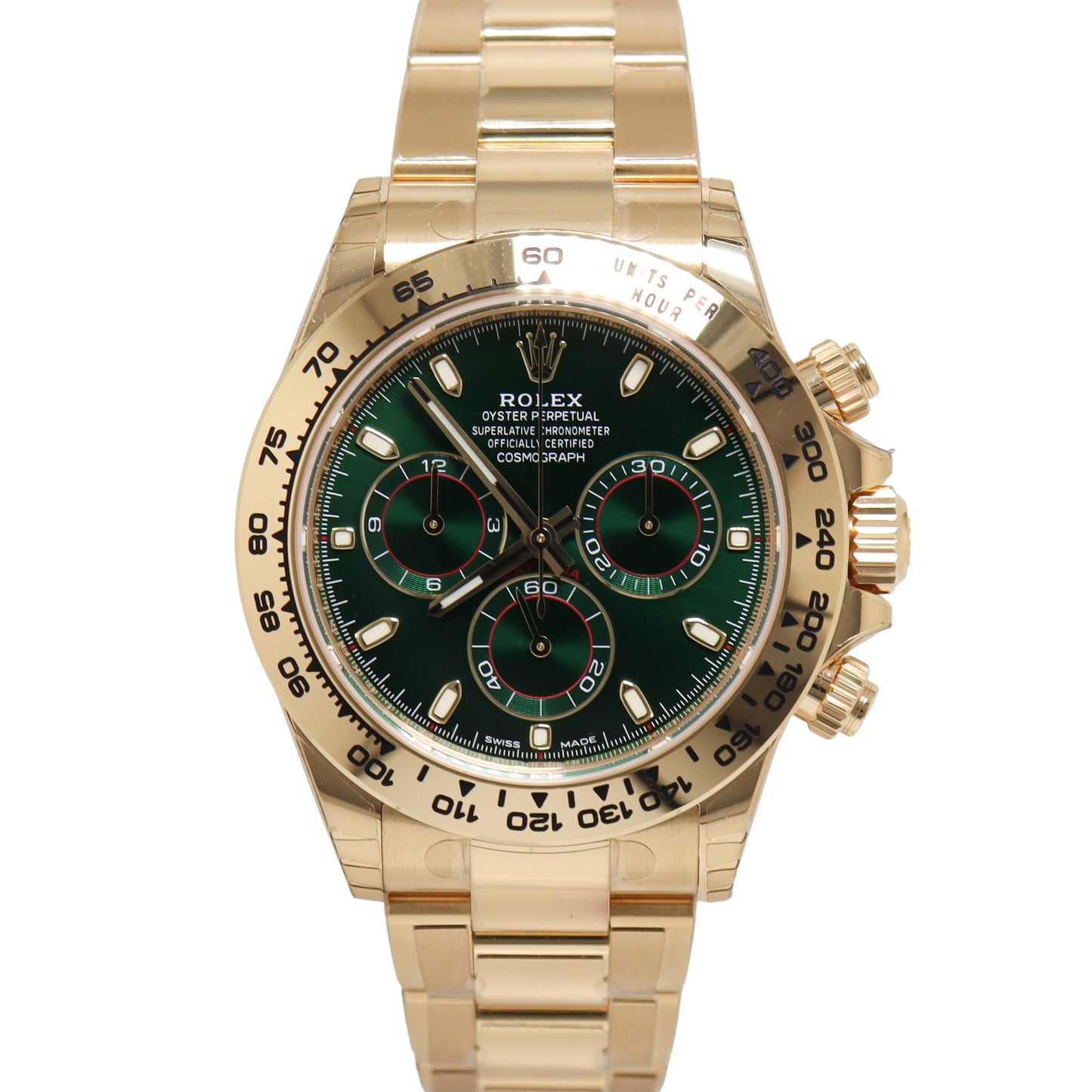 Load image into Gallery viewer, Rolex Daytona Yellow Gold 40mm Green Chronograph Dial Watch Reference#: 116508 - Happy Jewelers Fine Jewelry Lifetime Warranty
