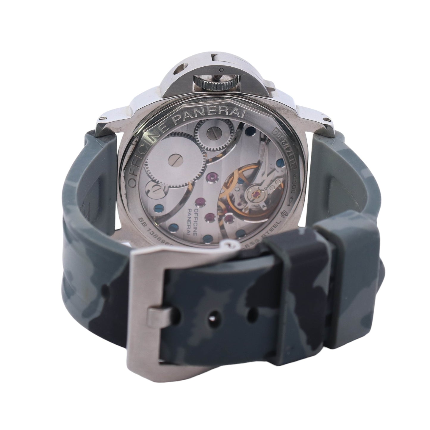 Panerai Luminor Marina Stainless Steel 44mm Black Arabic & Stick Dial Watch Reference# PAM00111 - Happy Jewelers Fine Jewelry Lifetime Warranty