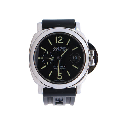 Panerai Luminor Marina Automatic Stainless Steel 44mm Black Stick & Arabic Dial Watch Reference #: PAM00104 - Happy Jewelers Fine Jewelry Lifetime Warranty