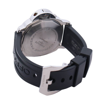 Panerai Luminor Marina Automatic Stainless Steel 44mm Black Stick & Arabic Dial Watch Reference #: PAM00104 - Happy Jewelers Fine Jewelry Lifetime Warranty