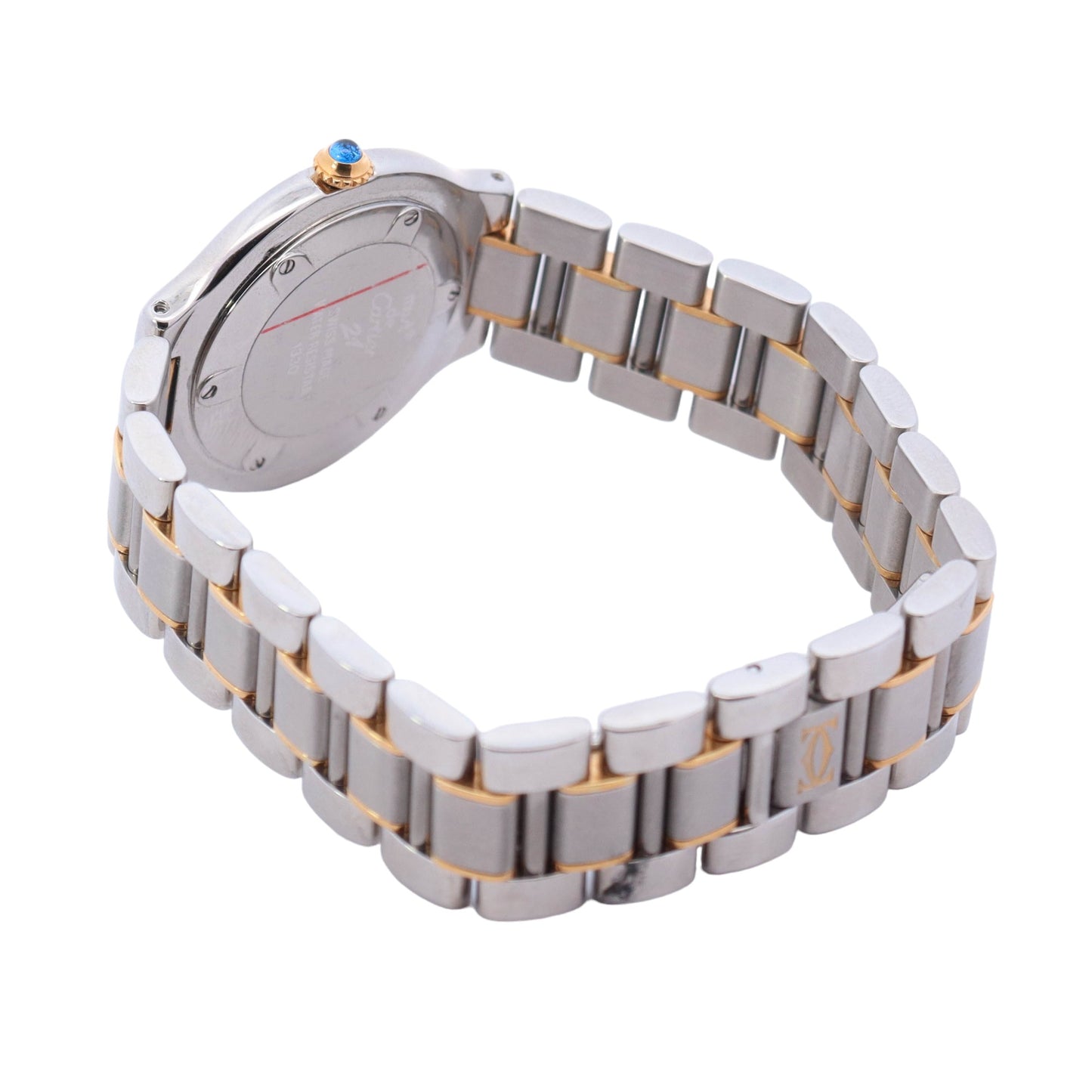 Cartier Must 21 Two Tone Stainless Steel & Yellow Gold 31mm Silver Roman Dial Watch Reference #: W10072R6