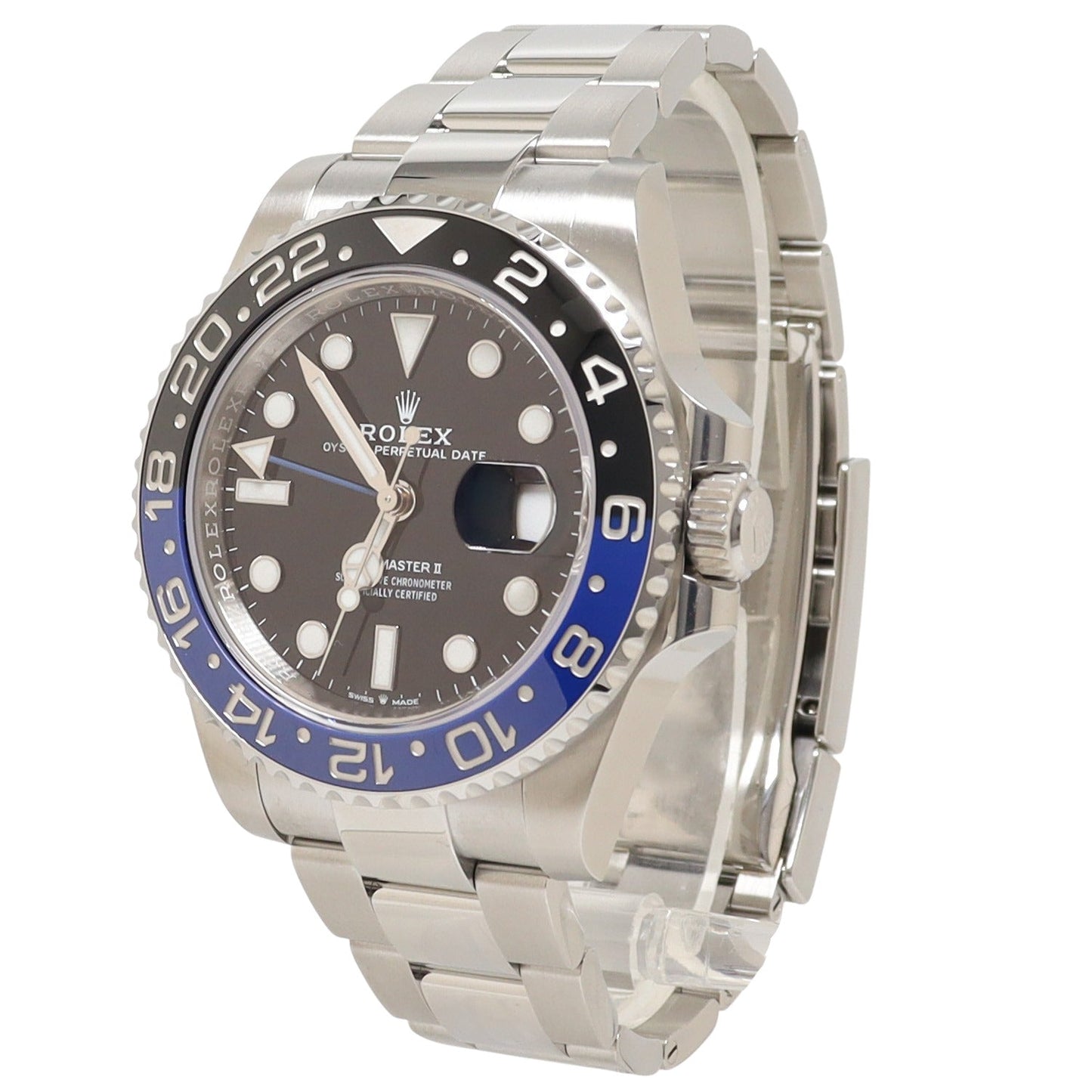 GMT Master II "Batman" Stainless Steel 40mm Black Dot Dial Watch Reference#: 126710BLNR - Happy Jewelers Fine Jewelry Lifetime Warranty