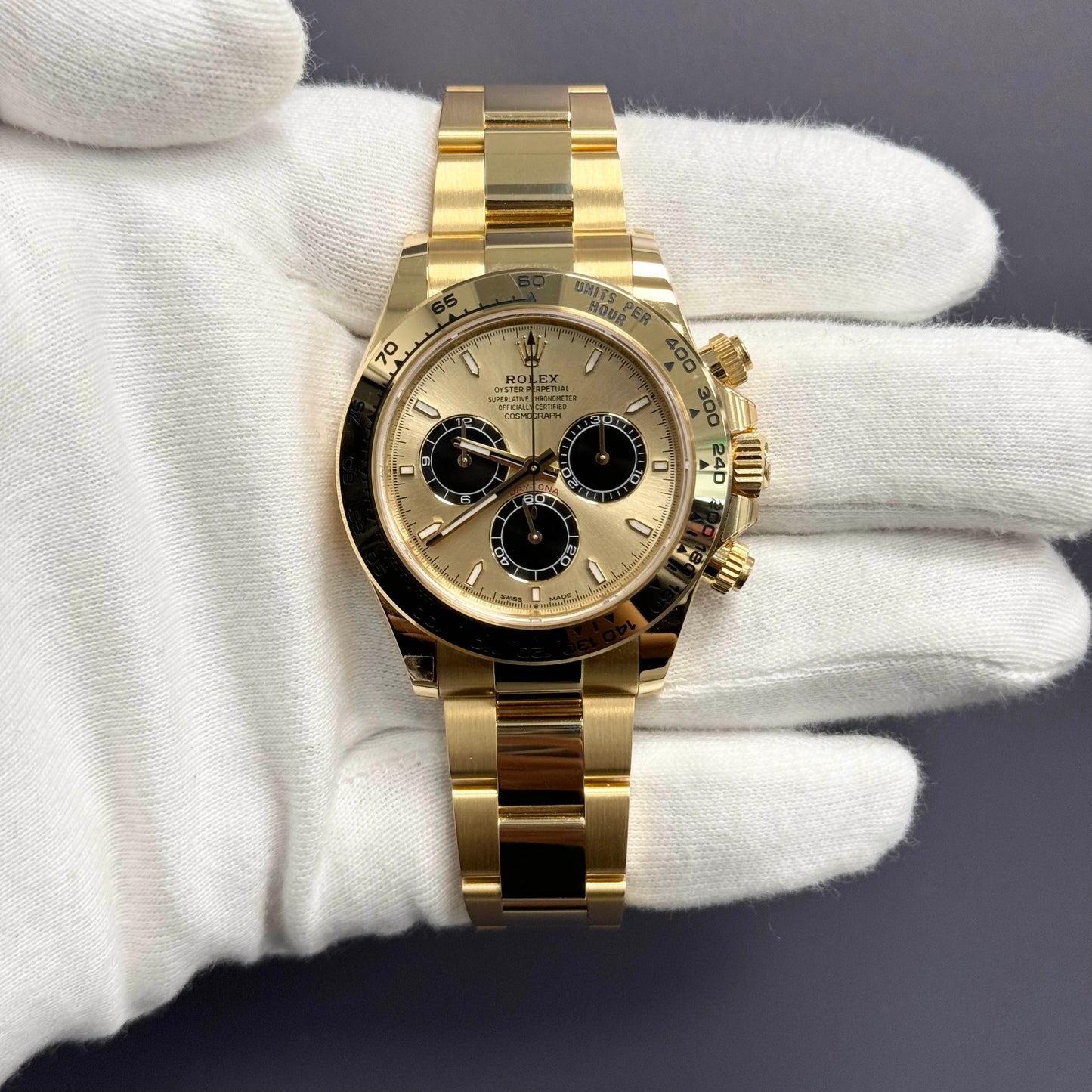 Rolex Daytona 40mm Yellow Gold Champagne Dial Ref# 126508