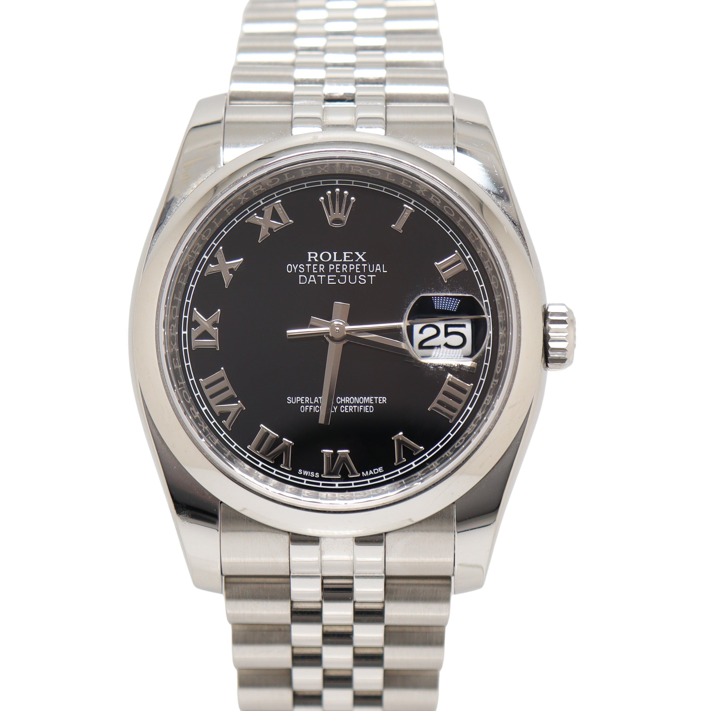 Rolex Datejust 36mm Black Dial Watch Ref# 116200 - Happy Jewelers Fine Jewelry Lifetime Warranty