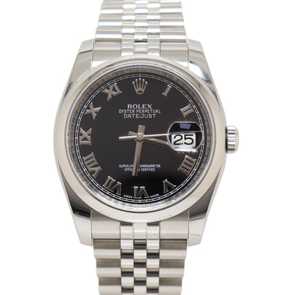 Rolex Datejust 36mm Black Dial Watch Ref# 116200 - Happy Jewelers Fine Jewelry Lifetime Warranty