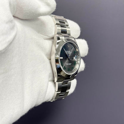 Rolex Datejust 41mm Stainless Steel Wimbledon Dial Watch Ref# 126300 - Happy Jewelers Fine Jewelry Lifetime Warranty