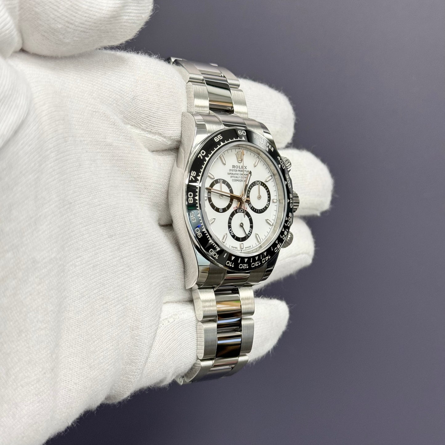 Rolex Daytona 40mm White Dial Watch Ref# 126500LN