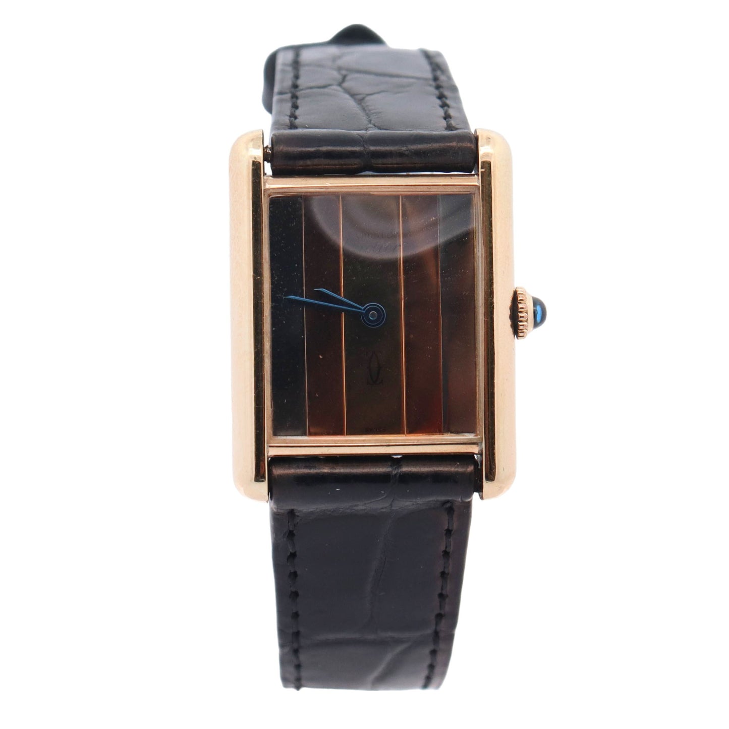 Cartier Tank De Must Yellow Gold Plated 23mm x 31mm Tri-Color Dial Watch - Happy Jewelers Fine Jewelry Lifetime Warranty