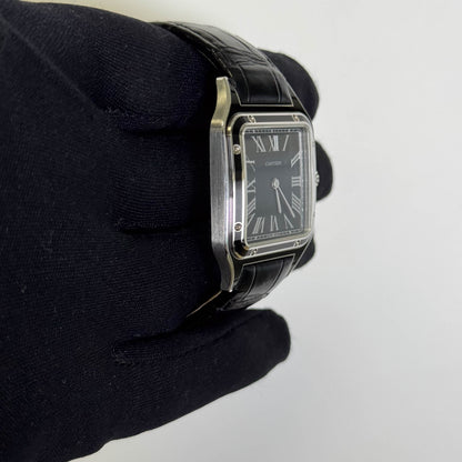 Cartier Santos Dumont Tank 31.5mm Black Dial Watch Ref# WSSA0046 - Happy Jewelers Fine Jewelry Lifetime Warranty