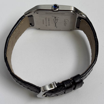 Cartier Santos Dumont Tank 31.5mm Black Dial Watch Ref# WSSA0046 - Happy Jewelers Fine Jewelry Lifetime Warranty